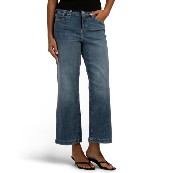 NYDJ Fairmont Rinse Teresa Wide Leg Ankle Denim Pants - Picture 1 of 2